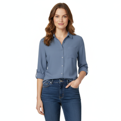 VoidVirtue Elegant Breeze Button-Down Women’s Shirt